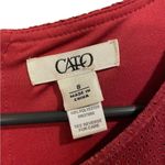 Cato Burgundy Eyelet Faux Suede Mini Shift Dress Photo 6