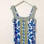 Vince Camuto Women's Blue White Square Neck Maxi Dress Resort Wear Medium M NWT Photo 6