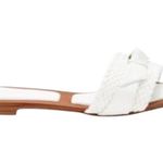 Alexandre Birman NIB Clarita Woven Leather Flat Sandals in White Size 39.5 Photo 0