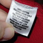 kim rogers  Size XL Cable Knit V-Neck Cotton Thin Sweater Red Classic Pullover Photo 4