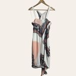 Reiss Hope Scarf Print Halter Wrap Dress Size 6 Photo 11
