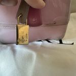 Furla Italy Candy Bag Dark Pink Rubber Vinyl Handbag Boston Bag W/ Dust Bag Photo 3