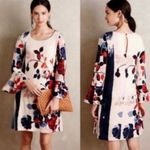 Maeve Anthropologie  Anthousai Floral Knit Sweater Dress Bell Sleeves Size XS Photo 1