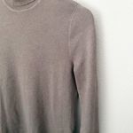 Chico's | Brown Taupe Lightweight Turtleneck Sweater Ribbed | Size 1 (8, Medium) Photo 3