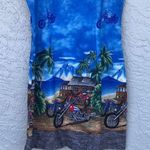Ky’s Hawaii cotton tank sundress beach motorcycle biker size large dress Green Photo 1