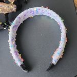 Bundle of 6 Velour Headband with Iridescent Sequins Red Photo 3