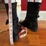 Stuart Weitzman  soft Leather Round Toe Buckle Moto Boots Women's size 7.5 Photo 12