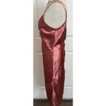 EXPRESS  Y2K Satin Slip Dress Sz 8 Metallic Pink Cocktail Strappy Sexy Date Fairy Photo 5