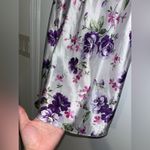 Morgan Taylor Vintage Floral Satin Nightgown | Size S | Ruffle Strap Sleeveless Slip Dress Photo 6