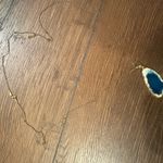 💜 Francesca's Collections Blue and Gold Agate Slice Necklace Photo 2