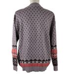 Boutique Knit Sweater Pullover Ribbed Crew Neck Purple Aztec Women’s Size Large Photo 2