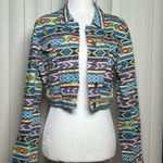 Tinseltown Cropped Denim Jacket Tribal Navajo Sz L Photo 1