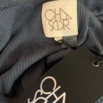 Chaser NWT  One Heart Rainbow Love Rib Peplum Sleeve Shirttail Tee Gray‎ Size XS Photo 8