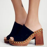 Jeffrey Campbell woodrow suede heeled clogs Photo 0