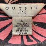 Outfit JPR Kimono Style 100% Silk Wrap Style Black Shirt Size Large Photo 7