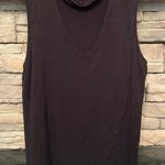 Black open front sleeveless top‎ Size L Photo 0