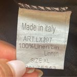 Lungo L’Arno European linen Sleeveless top blouse tunic Black Eyelet hem Sz XL Photo 8