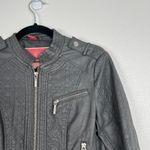 Bernardo Collection By  Women's‎ Faux Leather Jacket Gray Sz S Photo 1