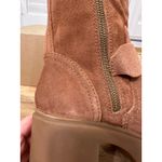 Michael Kors  Perry Suede Moto Boots Luggage Camel Size 7 NWOB Chic Edgy Lug Sole Photo 12