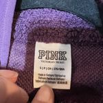 PINK - Victoria's Secret  Womens Sherpa Button-Up Sweatshirt Jacket Purple Sz Small Photo 8