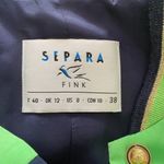Vintage Separa Fink Striped Bomber Jacket‎ Green Size 10 Photo 5