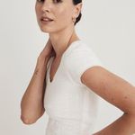 Madewell Pointelle Scoopneck Crop Tee Photo 3