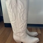 Guess Tall White Cowboy Boots Photo 4