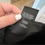 Wilfred  Free Aritzia Black Vegan Leather Straight Leg Pants with White Stitching Photo 7