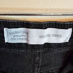 Signature Levi Straus High Waisted Size 10 / 30 Black Denim Shorts Photo 3