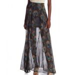Show Me Your Mumu Like New 
Peacock Feather Maxi Skirt Size Small Photo 2