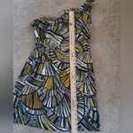Trina Turk  Rihanna Sun Mokola Palm Ruffle One Shoulder Dress Size 10 Photo 6