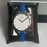 Robert Lee Morris Women's Brand New Blue Strap Silver Watch Water Resistant Photo 0