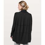 Lululemon  Back In Action Wrap Cardigan Black Large W3BVCS Modal Yoga Terry Photo 3