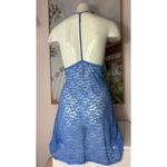 Victoria's Secret Victoria’s Secret Periwinkle Blue Floral Sheer Lace Mini Slip Dress Size L Photo 5