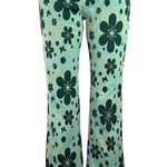 Urban Outfitters Green Bryn Floral Print Corduroy Flared Bell Boho Bootcut Pants Photo 0