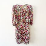 Bishop and Young NWT‎  Anthropologie Floral Ruched Dress Medium Photo 4