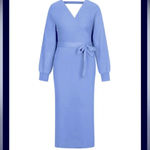 None sweater style dress universally flattering size medium purple open back Photo 6