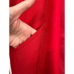 Harvé Benard Vintage Harve Benard Red Linen Blazer Button Front Career Jacket Size 8 Photo 4