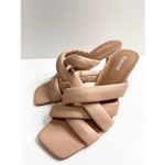 Abound  Sandals Womens Size 10 Tan Square Toe Woven Stiletto Heels Photo 1