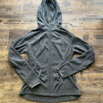 The North Face Womens Grey Full Zip Hooded Fleece Jacket Outdoor Pockets size Medium Photo 0