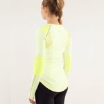 Lululemon Ice Queen Long Sleeve Slop Stripe Clairty Yellow Size 2 Photo 1