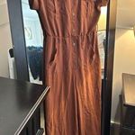 NEW Brown Wide Leg Jumpsuit Safari Rompers S NO BELT Photo 0