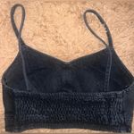 ZARA  Denim Diamante Crop Top Black Jean Rhinestone Bralette small Photo 4