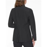 Athleta Cosmic Blazer Size 16 Black Collarless Open Front Jacket Active Sporty Photo 5