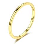 Sterling Silver SIZE 7 18kt Gold Plated 925  Solid Band Photo 0