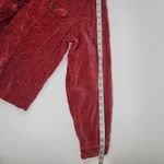 Coldwater Creek  Red Velvet Embroidered Jean Jacket Style Women's Sz Large Boho Photo 7