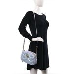 Gucci  GG Marmont Chain Blue Iridescent Nappa Chevron Matelasse Shoulder Bag Photo 3