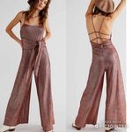 Free People Shimmer and Shine Metallic Bronze Jumpsuit Playsuit Photo 1