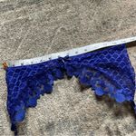 SAVAGE X FENTY Royal Blue Baroque Bondage Front Closure Bralette and Garter Set Size undefined Photo 7
