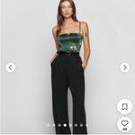 Reformation Anthropologie  Silk Overland Floral Emerald Top Size 12 NWT Photo 4